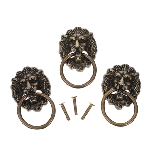 ELAYARD 3 Stück Vintage Löwenkopf Möbelgriffe Zinklegierung Antike Schranktür Schubladengriffe mit Korrosionsbeständigem Design für Kommode Kleiderschrank und Glasfronten ELAYARD 3 Stück Vintage Löwenkopf Möbelgriffe Zinklegierung Antike Schranktür Schubladengriffe mit Korrosionsbeständigem Design für Kommode Kleiderschrank und Glasfronten von ELAYARD