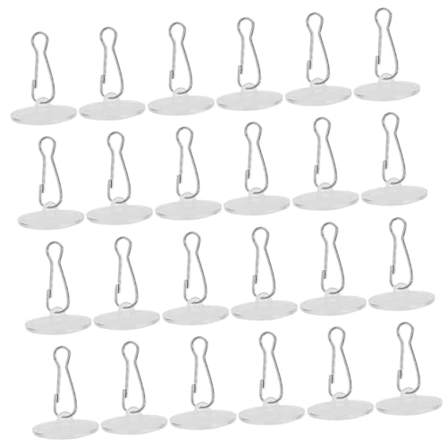 ELAYARD 30 Sätze Selbstklebende Deckenhaken Transparent Nahtloser Rückstandsfreier Kunststoff Halter für Leichte Dekorationen zum Aufhängen von Lampions Vorhängen Schmuck und Fensterdeko von ELAYARD