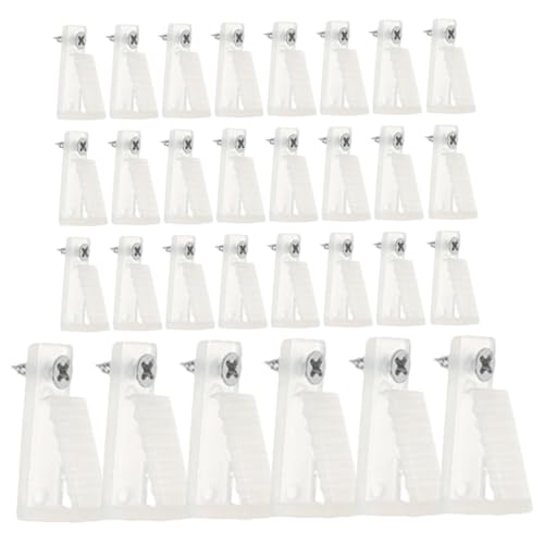 ELAYARD 30 Stück LED Lichterketten Clips mit Schraubhaken Kunststoff Haken für Outdoor String Lights Vielseitige Lichtaufhängung für Weihnachtsbeleuchtung Dekoration Zaunhaken und Leichte von ELAYARD