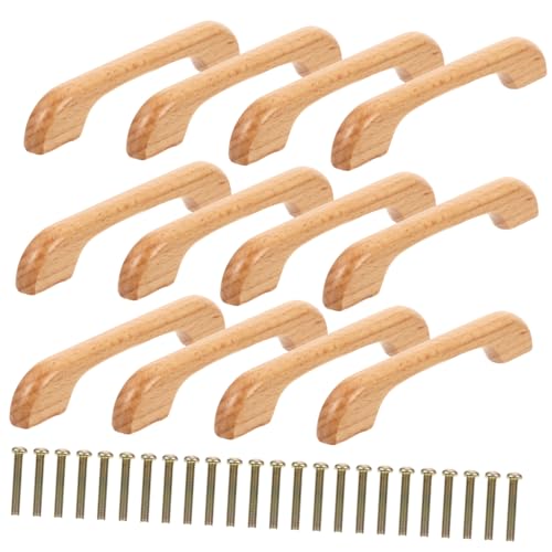 ELAYARD 36 Stück Möbelgriffe aus Holz Schrankgriffe in Cleaneiche für Küchen Wohnzimmerschränke Elegante Moderne Holzgriffe mit Glatter Oberfläche Inklusive Schrauben Vielseitig für Möbel von ELAYARD