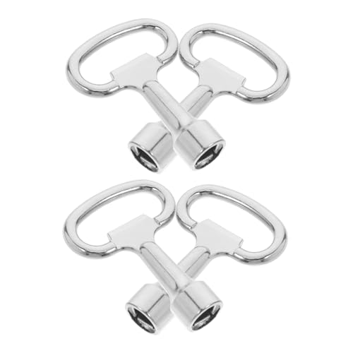 ELAYARD 4 Stck Teiliges Metall Vierkantschlüssel für Wasserzähler und Elektroschränke Multifunktional Robust Kompakt Tragbar Praktischer Universalschlüssel für Heizungsentlüftung und von ELAYARD