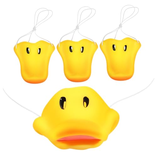 ELAYARD 4 Stk. Realistische Entennasen Cosplay Nasen aus Vinyl mit Elastischem Band Stabile Karneval Kostüm Requisiten Wiederverwendbar und Hautfreundlich für Party und Fasching von ELAYARD