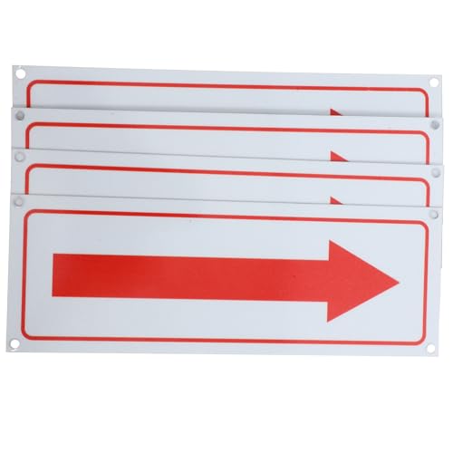 ELAYARD 4 Stück 4 teiliges Richtungsschild aus rostfreiem Aluminium wetterfest und UV beständig langlebige Metallpfeile für Innen und Außenbereich einfache Montage an Wänden Zäunen von ELAYARD