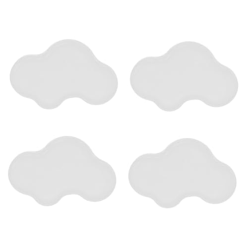 ELAYARD 4 Stück Keramik Wolkenförmige Schrankknöpfe Möbelknäufe für Kommoden Kleiderschränke Einloch Ziehgriffe Dekorative Türgriffe für Kinderzimmer und Wohnräume von ELAYARD
