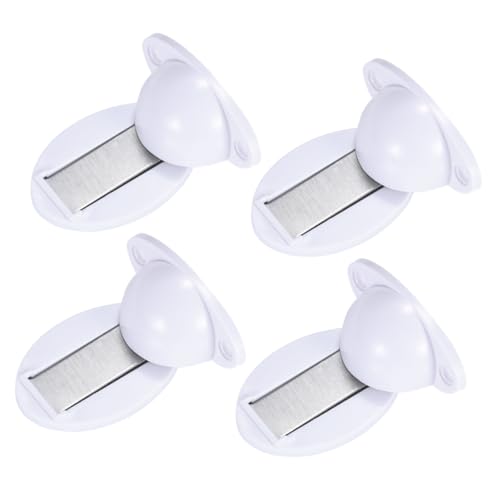 ELAYARD 4 Stück Magnetischer Türstopper Weiß Kunststoff Abs Starker Magnet kein Bohren oder Schrauben Leiser Boden Türhalter für Wohnzimmer Schlafzimmer Bad und Einfach Montierbar von ELAYARD