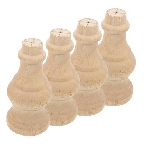 ELAYARD 4 Stück Massive Holz Möbelbeine Gedreht Rustikal Sofabeine Schrankfüße Stabile Tischbeine Einfache Montage Robuste Holzmöbelfüße für Sofa Bett Schrank ELAYARD 4 Stück Massive Holz Möbelbeine Gedreht Rustikal Sofabeine Schrankfüße Stabile Tischbeine Einfache Montage Robuste Holzmöbelfüße für Sofa Bett Schrank von ELAYARD