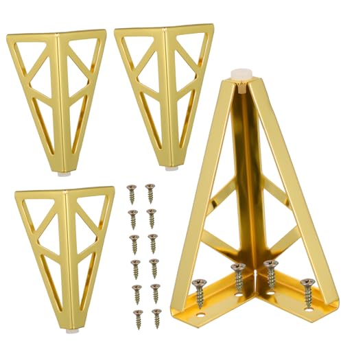 ELAYARD 4 Stück Metallmöbelbeine Dreieckige Stabile Möbelfüße für Sofas Couchtische Sideboards Schrankbeine Möbelbeine Möbelstützen für Schwere Lasten von ELAYARD