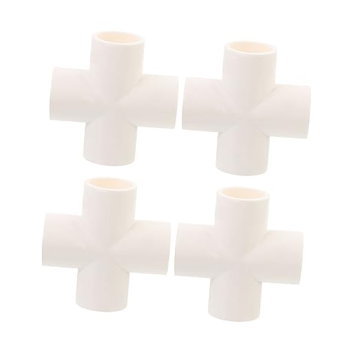 ELAYARD 4 Stück PVC Vierfach verteiler aus Robustem Frostbeständigem PVC mit Glatter Oberfläche Stoßfestem Design und Kegelförmigen Kanten Vielseitiger Rohrverbinder für Wasserleitungen ELAYARD 4 Stück PVC Vierfach verteiler aus Robustem Frostbeständigem PVC mit Glatter Oberfläche Stoßfestem Design und Kegelförmigen Kanten Vielseitiger Rohrverbinder für Wasserleitungen von ELAYARD