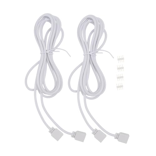 ELAYARD 4 Stück Rgb LED Verlängerungskabel Poligem Stecker Flexibles Pvc-isolationskabel Verlängerbar für Smd LED Streifen Einfache Installation ohne Löten Zufällige Farbe von ELAYARD