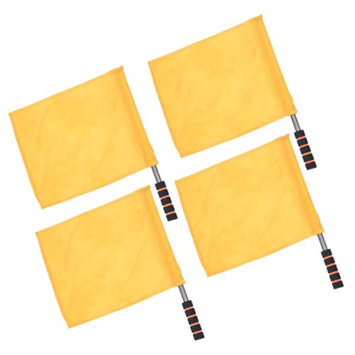 ELAYARD 4 Stück Schiedsrichter Flagge Gelb Teiliges mit Edelstahlstab und Schwammgriff Leicht Langlebig Hohe Sichtbarkeit Geeignet für Linienrichter bei Fußball und Outdoor ELAYARD 4 Stück Schiedsrichter Flagge Gelb Teiliges mit Edelstahlstab und Schwammgriff Leicht Langlebig Hohe Sichtbarkeit Geeignet für Linienrichter bei Fußball und Outdoor von ELAYARD