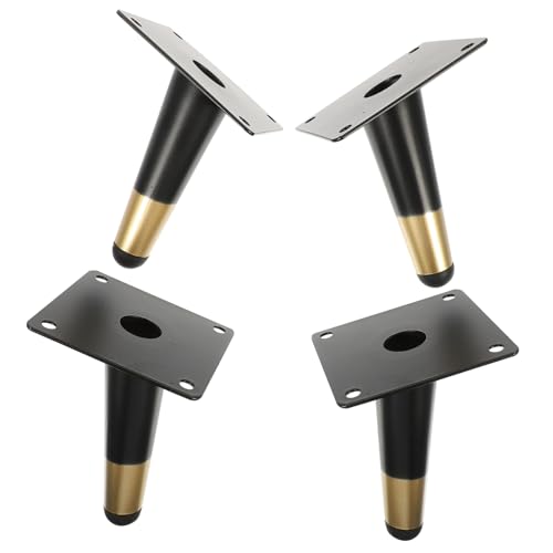 ELAYARD 4 Stück Schwarze Metall Möbelfüße Schrägkonisch Sofabeine für Sofa Tv Schrank Kommode Stabile Eisenmöbelbeine mit Hoher Tragkraft Langlebige Ersatzfüße für Couch und Sideboard ELAYARD 4 Stück Schwarze Metall Möbelfüße Schrägkonisch Sofabeine für Sofa Tv Schrank Kommode Stabile Eisenmöbelbeine mit Hoher Tragkraft Langlebige Ersatzfüße für Couch und Sideboard von ELAYARD