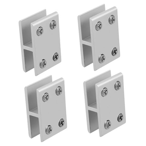 ELAYARD 4 Stück Teiliges Aluminiumlegierung Glasregalhalter Klemme für Glas Stabile und Elegante Glashalterung Geeignet für Weinschränke Badezimmer und Vitrinen ELAYARD 4 Stück Teiliges Aluminiumlegierung Glasregalhalter Klemme für Glas Stabile und Elegante Glashalterung Geeignet für Weinschränke Badezimmer und Vitrinen von ELAYARD