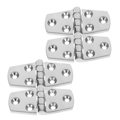 ELAYARD 4 Stück Teiliges Edelstahl Scharniere für Bootsluken Rostfrei Robust Einfache Montage Vielseitig Einsetzbar für Bootstüren und Haushaltsanwendungen von ELAYARD