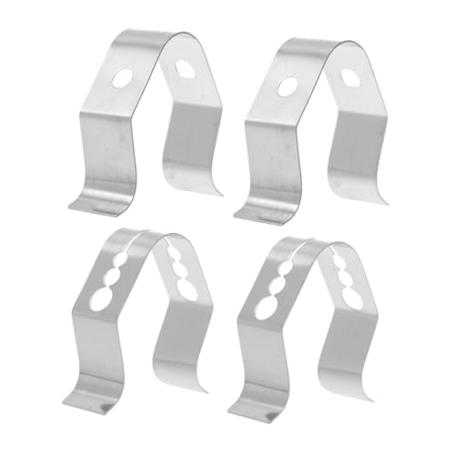 ELAYARD 4 Stück Teiliges Edelstahl Thermometer Halter Clips für Grill Temperaturfühler Rostfrei Robust und Einfach zu Befestigen Geeignet für Grill und Ofenthermometer Praktisches von ELAYARD