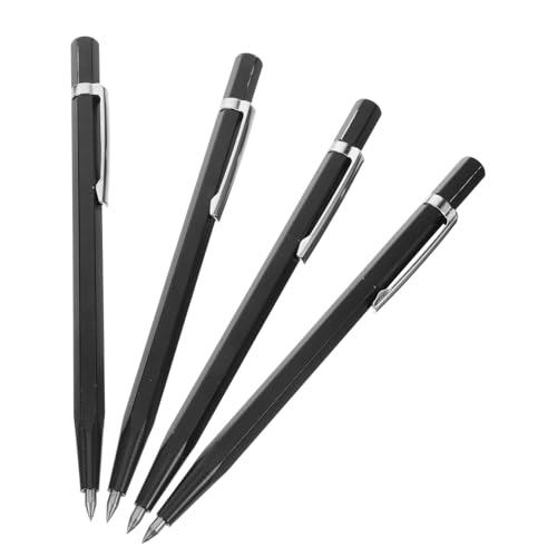 ELAYARD 4 Stück Teiliges Gravurwerkzeug mit Wolframkarbidspitze Langlebiger Metall Gravierstift für Glas und Fliesenätzung Ergonomisch Leicht mit Doppelseitiger Spitze für Präzise von ELAYARD