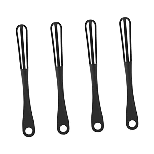 ELAYARD 4 Stück Teiliges Hand Push Egg Whisks Manueller Küchenmixer aus Handlicher Milchaufschäumer und Eierschläger für Effizientes Rühren Platzsparend mit Aufhängeloch Wiederverwendbar von ELAYARD