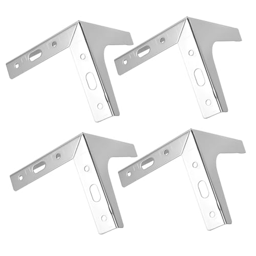 ELAYARD 4 Stück Teiliges Metall Möbelfüße Dreieckige Sofafußstützen Höhe für Kommode Schrank Couch Stuhl Robust und rutschfest Silber von ELAYARD