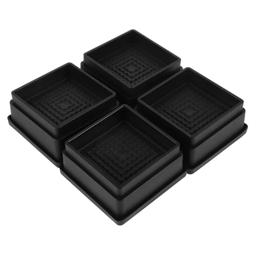 ELAYARD 4 Stück Teiliges Möbel Riser Quadratisch Stabil rutschfest Möbelbeine Erhöhung für Bett Sofa Schrank Tisch Beine Schutz Bodenschoner bis Tragkraft von ELAYARD