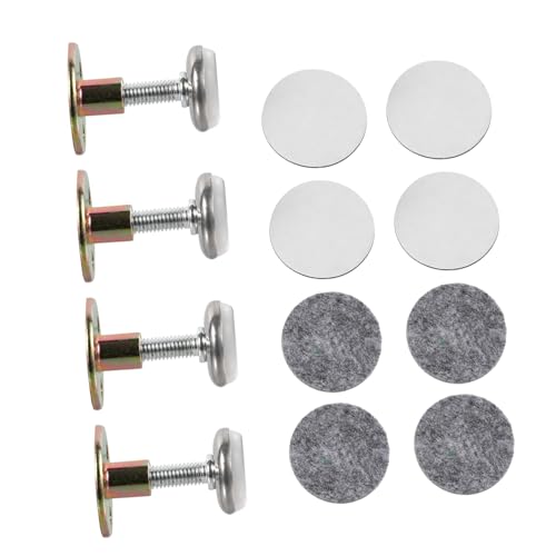 ELAYARD 4 Stück Teiliges Möbel stabilizer aus Langlebigem Eisen rutschfeste Möbelfüße mit Kratzschutz und Geräuschdämpfung Verstellbare Leveling Pads für Stühle Sofas und Tische von ELAYARD