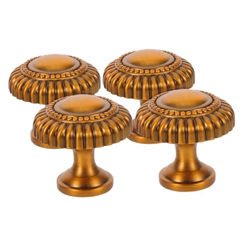 ELAYARD 4 Stück Teiliges Möbelgriffe aus Zinklegierung Single-hole Schrankgriffe mit Rutschfester Oberfläche Elegante Goldfarbene Türgriffe für Kommoden und Kleiderschränke Einfache ELAYARD 4 Stück Teiliges Möbelgriffe aus Zinklegierung Single-hole Schrankgriffe mit Rutschfester Oberfläche Elegante Goldfarbene Türgriffe für Kommoden und Kleiderschränke Einfache von ELAYARD