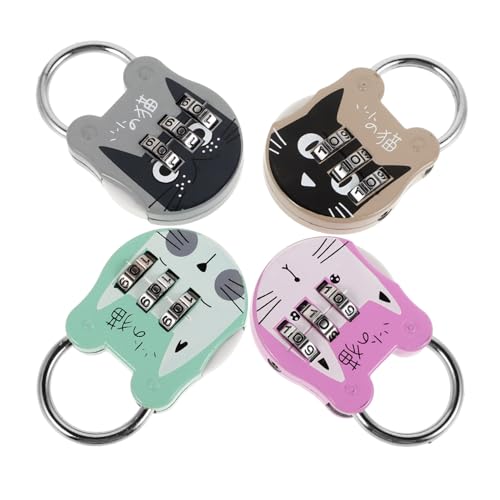 ELAYARD 4 Stück Teiliges Multifunktionales Zahlenschloss Kleines Tragbares Metall vorhängeschloss Stelligem Code Verschleißfest für Spinde Schränke Koffer Praktische für Reise und Alltag ELAYARD 4 Stück Teiliges Multifunktionales Zahlenschloss Kleines Tragbares Metall vorhängeschloss Stelligem Code Verschleißfest für Spinde Schränke Koffer Praktische für Reise und Alltag von ELAYARD