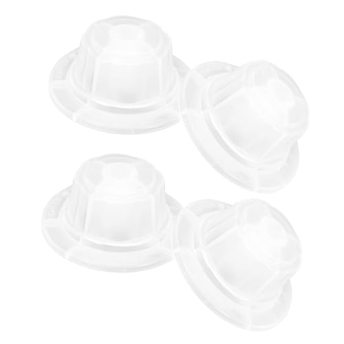 ELAYARD 4 Stück Teiliges Plastik Lüfterflügel Mutterabdeckung Ersatzteil für Tisch und Standventilatoren Transparent Weiß Kompatibel mit Ventilatoren Einfache Montage Langlebig von ELAYARD