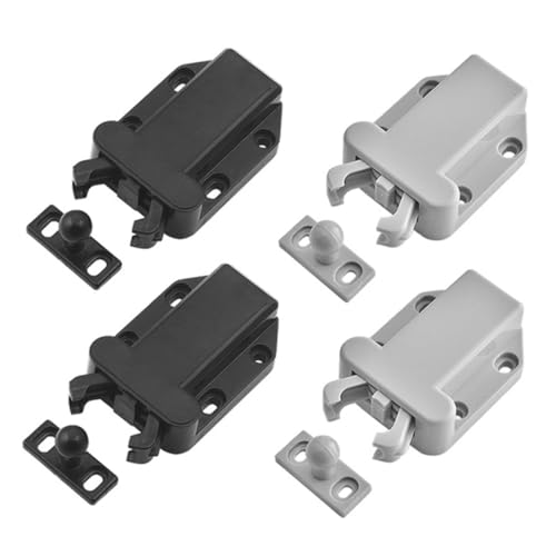 ELAYARD 4 Stück Teiliges Push to open Kunststoff selbstverriegelungsset für Schranktüren Stabile Touch latches Einfache Montage Kindersichere Schubladensicherung Geeignet für Badschränke ELAYARD 4 Stück Teiliges Push to open Kunststoff selbstverriegelungsset für Schranktüren Stabile Touch latches Einfache Montage Kindersichere Schubladensicherung Geeignet für Badschränke von ELAYARD