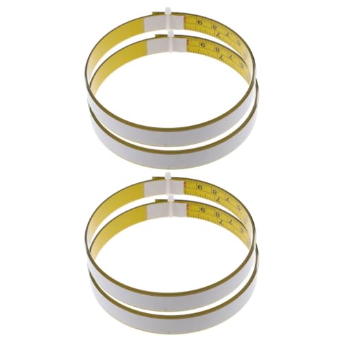 ELAYARD 4 Stück Teiliges Selbstklebendes Stahl-maßband mit Dualer Einteilung Haftendes Maßband-aufkleber für Werkbank Holzarbeiten Präzises Messen Rückstandsfrei Ablösbar Kompakt und von ELAYARD