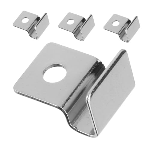 ELAYARD 4 Stück Teiliges Set Aquarium Glasabdeckungsclips Stabile Halterungen zur Sicheren Befestigung von Glasabdeckungen und Trennwänden für Randlose Fischbecken Einfache Installation von ELAYARD