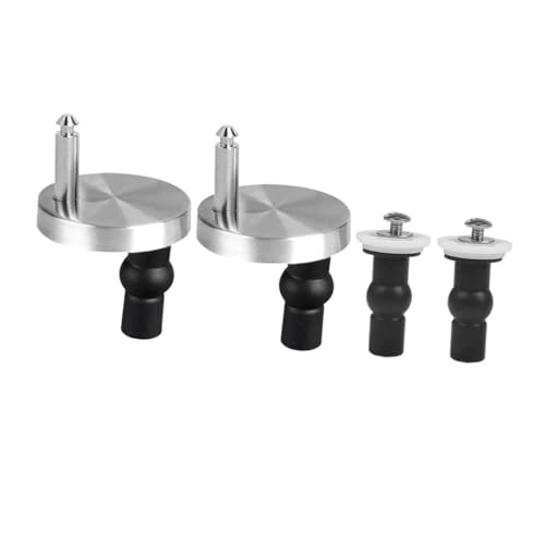ELAYARD 4 Stück Teiliges Wc Sitz Befestigungsset Edelstahl Scharniere Expansionsschrauben Toilettendeckel Halterung Ersatzteile Robust und Langlebig für Deckel von ELAYARD