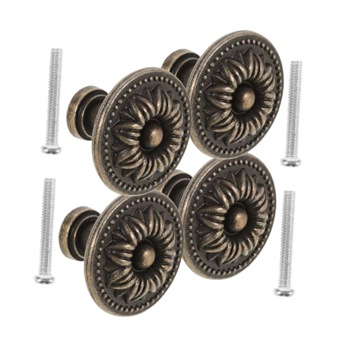 ELAYARD 4 Stück Teiliges Zinklegierung Möbelschrankgriffe Antikstil Vintage Schubladenknöpfe für Kommode Schrank Einfach zu Montieren Elegante Möbelbeschläge für Küche und Wohnzimmer ELAYARD 4 Stück Teiliges Zinklegierung Möbelschrankgriffe Antikstil Vintage Schubladenknöpfe für Kommode Schrank Einfach zu Montieren Elegante Möbelbeschläge für Küche und Wohnzimmer von ELAYARD