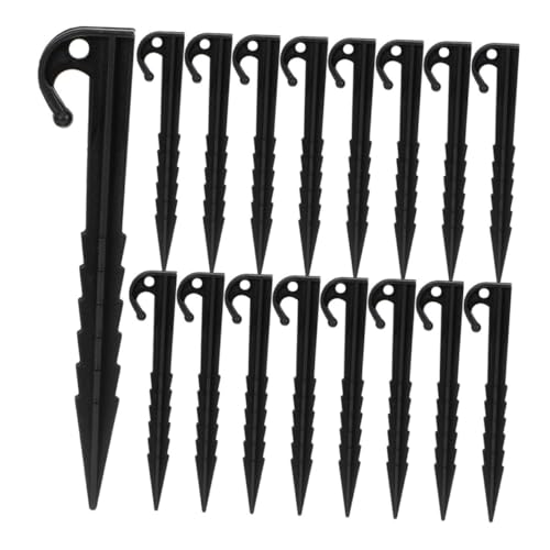 ELAYARD 40 Stück Kunststoff Zeltheringe Extra Lange Zeltnägel mit Widerhaken Winddichte Bodenanker für Outdoor Camping Strand Gras Schnee Leicht und Wiederverwendbar von ELAYARD