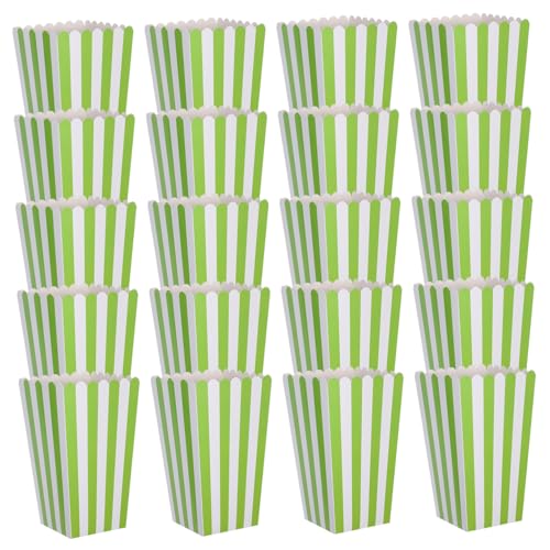 ELAYARD 40stücke Gestreifte Popcornboxen Aus Papier Für Partygeschenke Und Filmabende Ölbeständig Vielseitig Einsetzbar Als Süßigkeitenbehälter Oder Pommes-frites-container von ELAYARD