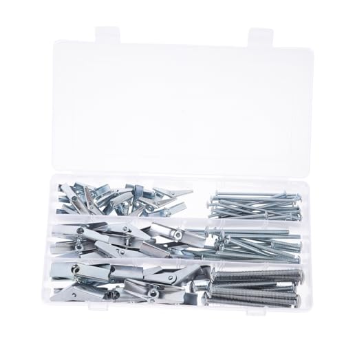 ELAYARD 48 Stück Teiliges Toggle Bolt aus Kohlenstoffstahl Robuste Hohlraumdübel für Gipskarton und Hohlziegel Schnelle Montage Vielseitig Einsetzbar Zuverlässige Wandbefestigung von ELAYARD