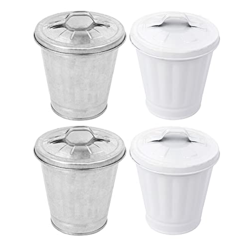 ELAYARD 4Stücke Mini Mülleimer Set Kreative Abfallbehälter mit Deckel für Wohnzimmer Schlafzimmer und Schreibtisch Dekorative Müllcontainer im Modernen Design ELAYARD 4Stücke Mini Mülleimer Set Kreative Abfallbehälter mit Deckel für Wohnzimmer Schlafzimmer und Schreibtisch Dekorative Müllcontainer im Modernen Design von ELAYARD