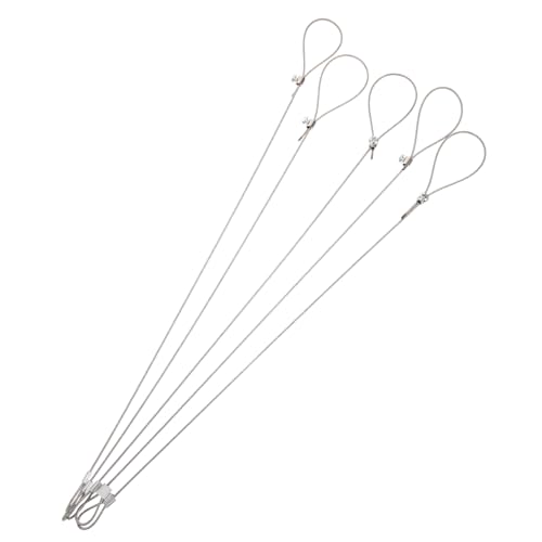 ELAYARD 5 Stück Edelstahl Türriegel mit Verstellbarem Stahlkabel Teiliges Robust und Rostfrei Toröffner für Metall und Holztore für Garten Zaun und Außenbereich von ELAYARD