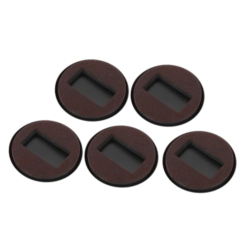 ELAYARD 5 Stück Filzgleiter für Möbelräder rutschfeste Möbelrollen Pads aus Filz Bodenschutz für Drehstuhl Schreibtischstuhl Sofa und Bürostuhl Geräuschdämpfend Geeignet für Hartböden und von ELAYARD