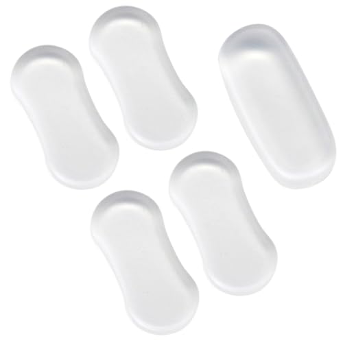 ELAYARD 5 Stück Klare Silikon toilettensitz Dämpfer Selbstklebend Geräuschdämpfend Möbel Türdämpfer für Schrank Kabinett Stoßabsorbierend und Kratzschutz von ELAYARD
