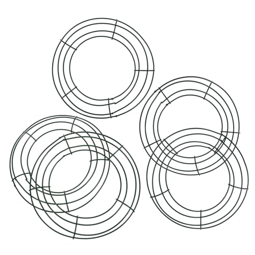 ELAYARD 5 Stück Metallkranzrahmen Rund Grün Rostfrei DIY Kranz Basis für Weihnachts und Festdeko Kreative Bastelringe ELAYARD 5 Stück Metallkranzrahmen Rund Grün Rostfrei DIY Kranz Basis für Weihnachts und Festdeko Kreative Bastelringe von ELAYARD