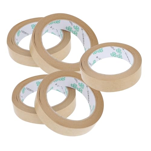ELAYARD 5 Stück Selbstklebendes Kraftpapier Packband Umweltfreundlich Stark Haftend Wasserfest Vielseitig für Verpackung und Rahmenversiegelung ELAYARD 5 Stück Selbstklebendes Kraftpapier Packband Umweltfreundlich Stark Haftend Wasserfest Vielseitig für Verpackung und Rahmenversiegelung von ELAYARD