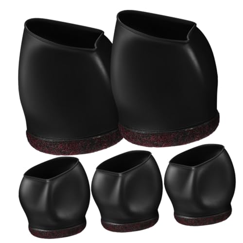 ELAYARD 5 Stück Stuhlrollen Schutzkappen aus Flexiblem TPE rutschfeste Bodenschoner für Bürostuhl Räder Einfache Montage Geräuschdämpfend und Kratzschützend für Teppich und Hartböden von ELAYARD