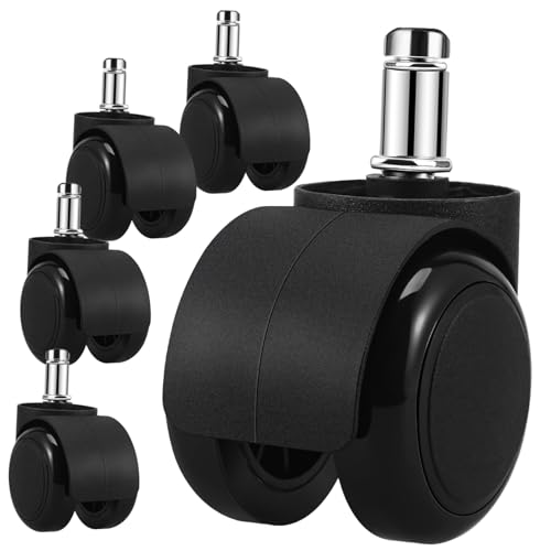 ELAYARD 5 Stück Teiliges Bürostuhlrollen Leise Drehbare Möbelrollen für Hartböden und Teppiche Robuste Ersatzräder für Bürostühle Einfache Installation und Flexible Beweglichkeit ELAYARD 5 Stück Teiliges Bürostuhlrollen Leise Drehbare Möbelrollen für Hartböden und Teppiche Robuste Ersatzräder für Bürostühle Einfache Installation und Flexible Beweglichkeit von ELAYARD
