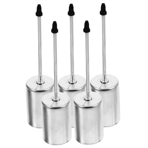 ELAYARD 5 Stück Teiliges Kerzenhalter aus Robustem Metall mit Spitzem Kerzenstecker Silberfarbene Weihnachtsdeko für Tischdekoration und Festliche Atmosphäre Langlebiger Kerzenständer für von ELAYARD
