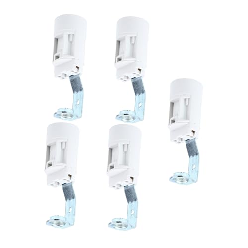 ELAYARD 5 Stück Teiliges Lampenfassung Kerzenfassung Stabil für Kronleuchter LED Leuchtmittel Geeignet Einfache Montage Langlebig für Haushalt Büro Patio und DIY Projekte von ELAYARD