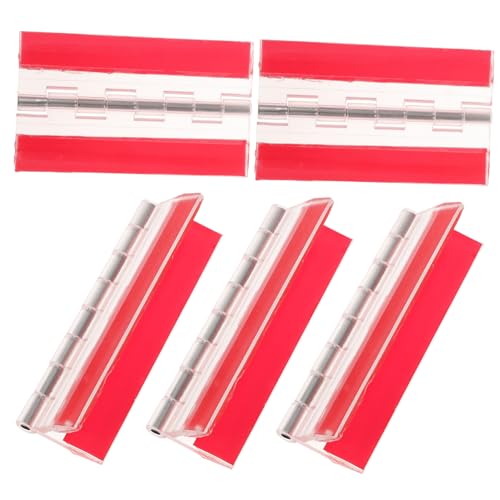 ELAYARD 5 Stück Teiliges Selbstklebendes Acrylscharnier Transparente Kleine Scharniere mit Doppelseitigem Klebeband Robust und Verschleißfest für Aquariumdeckel Schrank Acryl Glasplatten von ELAYARD