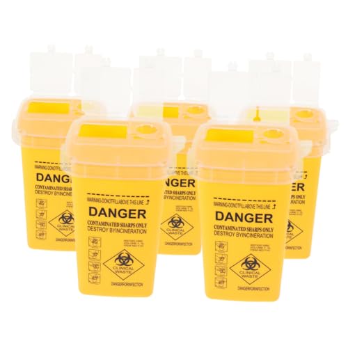 ELAYARD 5 Stück Teiliges Sharps Disposal mit Sicherem Verschluss Kompakter Entsorgungsbox für Nadeln Klingen und Scharfe Gegenstände Tragbar und Auslaufsicher Geeignet für Friseure und ELAYARD 5 Stück Teiliges Sharps Disposal mit Sicherem Verschluss Kompakter Entsorgungsbox für Nadeln Klingen und Scharfe Gegenstände Tragbar und Auslaufsicher Geeignet für Friseure und von ELAYARD