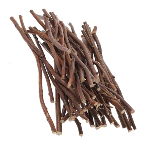 ELAYARD 50 Stück Natürliche Holzstäbe Braun Bastelholz für DIY Foto Requisiten Handwerk Modellbau und Rustikale Wanddekoration von ELAYARD