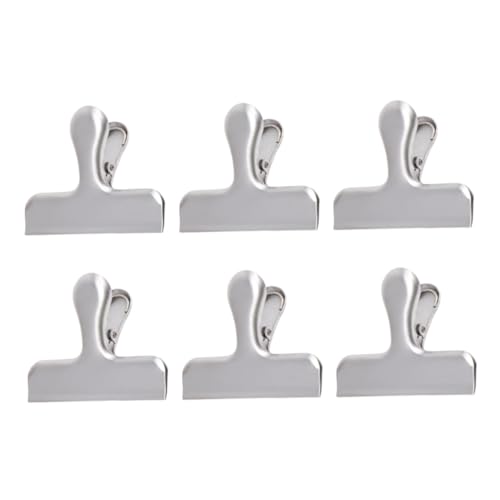 ELAYARD 6 Stück Teiliges Edelstahl Lebensmittelverschlussklammern Stark Federnde Luftdichte Tütenclips für Küche Büro und Haushalt für Praktische Frischhaltung ELAYARD 6 Stück Teiliges Edelstahl Lebensmittelverschlussklammern Stark Federnde Luftdichte Tütenclips für Küche Büro und Haushalt für Praktische Frischhaltung von ELAYARD