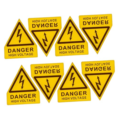 ELAYARD 6 Stück Teiliges Gelber Dreieck warnaufkleber für Hochspannung Selbstklebendes Sicherheitsschild Sichtbar Kompatibel mit Industriellen Maschinen und Mechanischen Geräten Einfache von ELAYARD