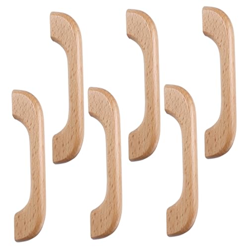 ELAYARD 6 Stück Teiliges Holz Möbelgriffe Lochabstand Bogenförmige Schrankgriffe aus für Kleiderschränke und Kommoden Einfach zu Montieren Naturfarbene Oberfläche ELAYARD 6 Stück Teiliges Holz Möbelgriffe Lochabstand Bogenförmige Schrankgriffe aus für Kleiderschränke und Kommoden Einfach zu Montieren Naturfarbene Oberfläche von ELAYARD